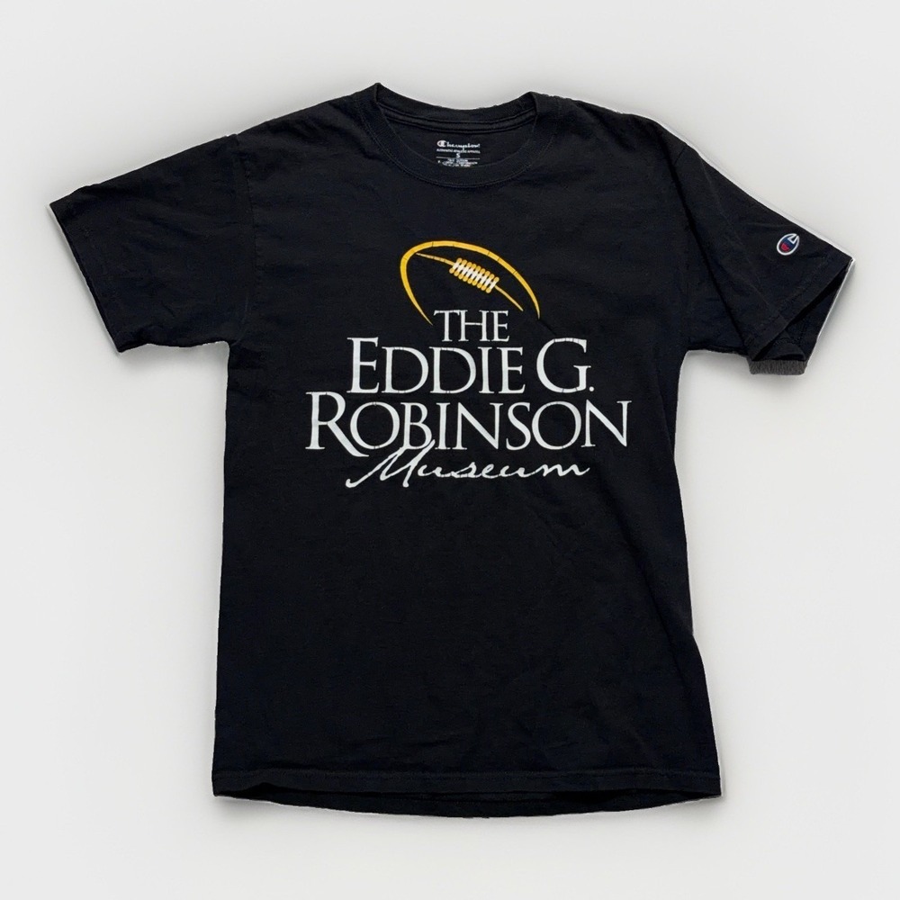 Champion Eddie Robinson Museum T-Shirt Men's S Black Collegiate Grambling Tee - Picture 1 of 13